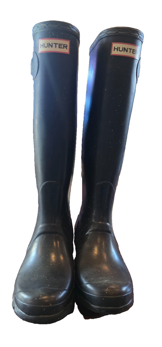Hunter Tall Waterproof Rubber Rain Boots Women's 5 Black Outdoor Original W23572